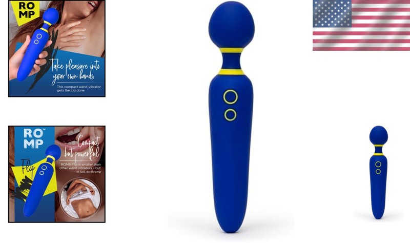 Portable Flip Wand Massager for Couples Blue Silicone Quiet and Waterproof gallery