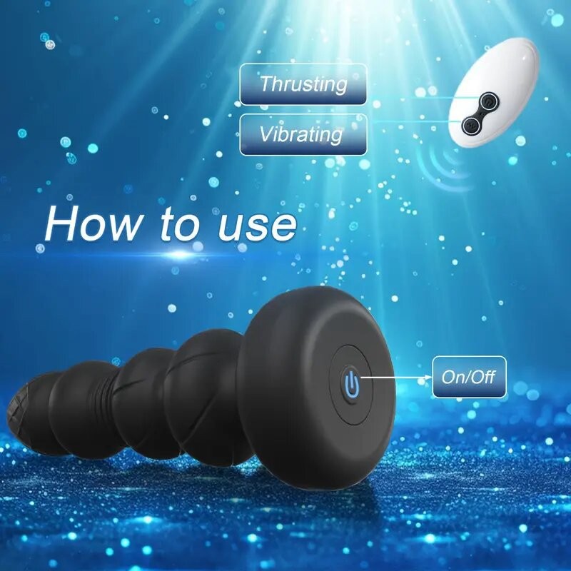 Male Prostate Massager Vibrator Thrusting Anal Butt Plug Dildo Sex Toys for Men gallery
