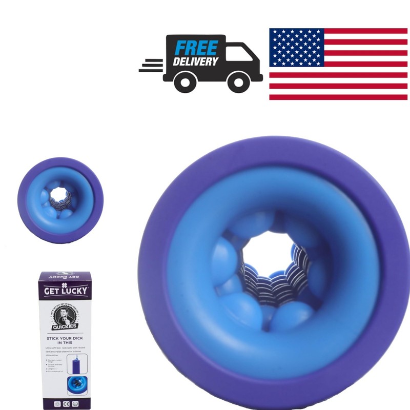 Textured Male Stroker 7.5 Inch Blue Tunnel Soft Touch Easy to Clean Design