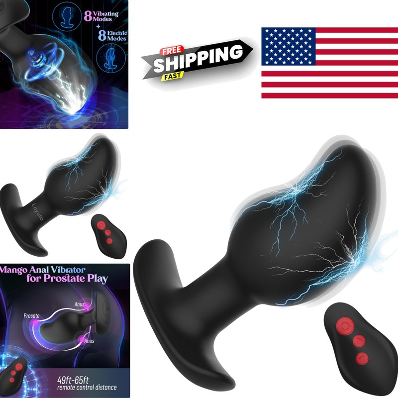 Vibrating Butt Plug Prostate Massager with Remote Control and 8 Vibrating Modes