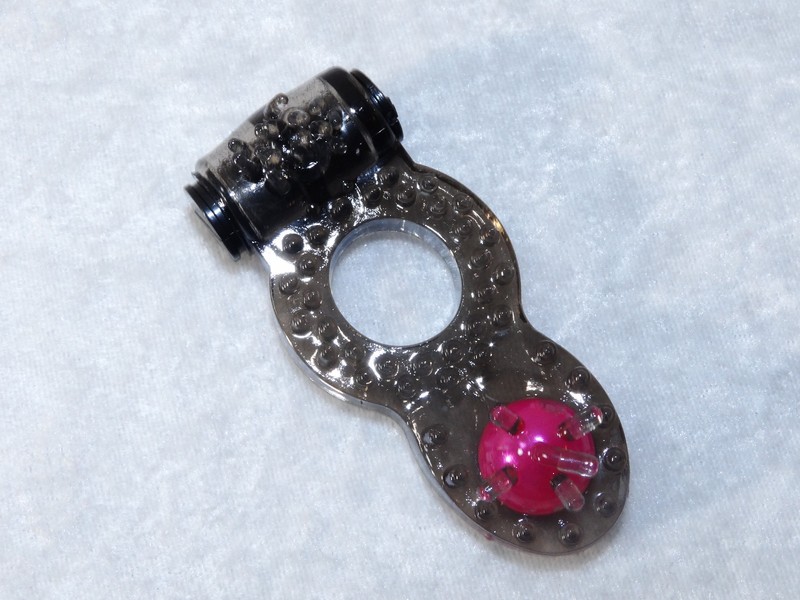 Vibrating Penis Cock Ring & Anal Bead Double Dipper Couples Sex Enhancer Ring