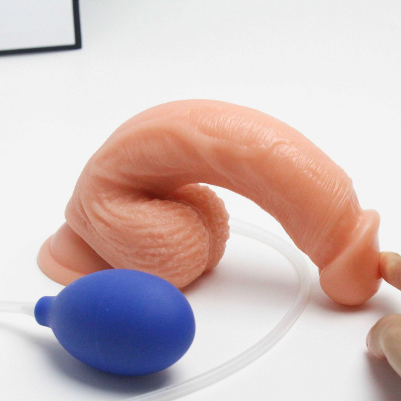 Soft Bendable Realistic Ejaculating Squirting Dildo Strong Suction Cup Sex Toy gallery
