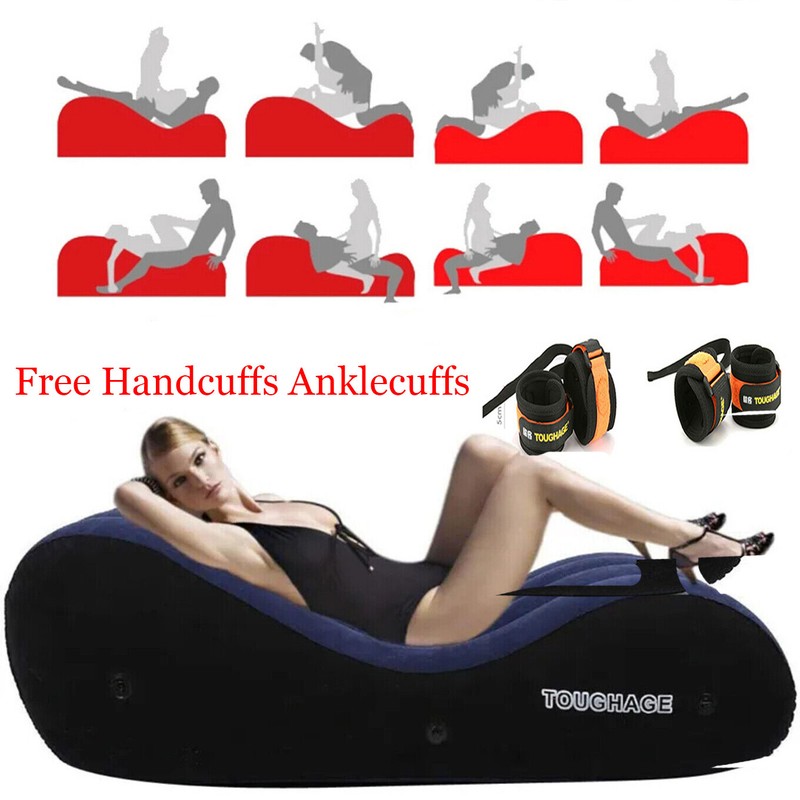 Toughage Sex Bed Position Inflation Pillow Handcuffs Anklets Cushion Yoga Sofa