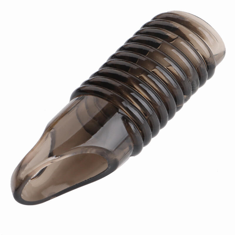 Reusable Penis Sleeve Cock Ring Delay Ejaculation Dildo Enlarge Erection Sex Toy gallery