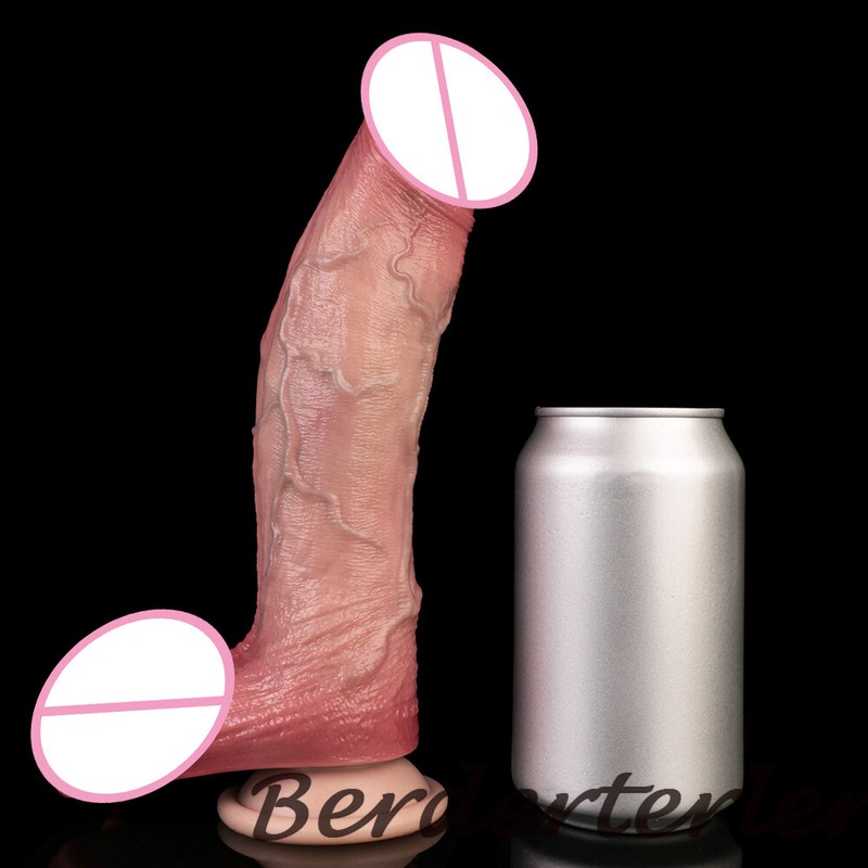 Realistic Veins Dual-layer Dildo With Suction Cup Large Penis Vaginal Sex Toys gallery