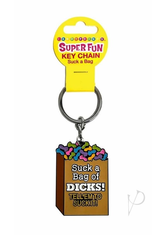 Super Fun Key Chain Suck a Bag of Dicks – Multicolor