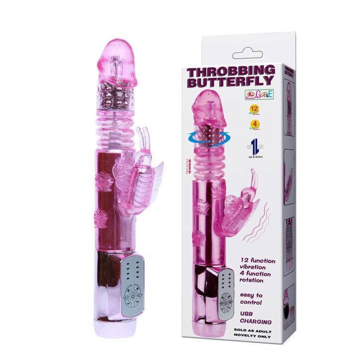 Dance - Throbbing Butterfly Vibrator Rabbit Pink gallery