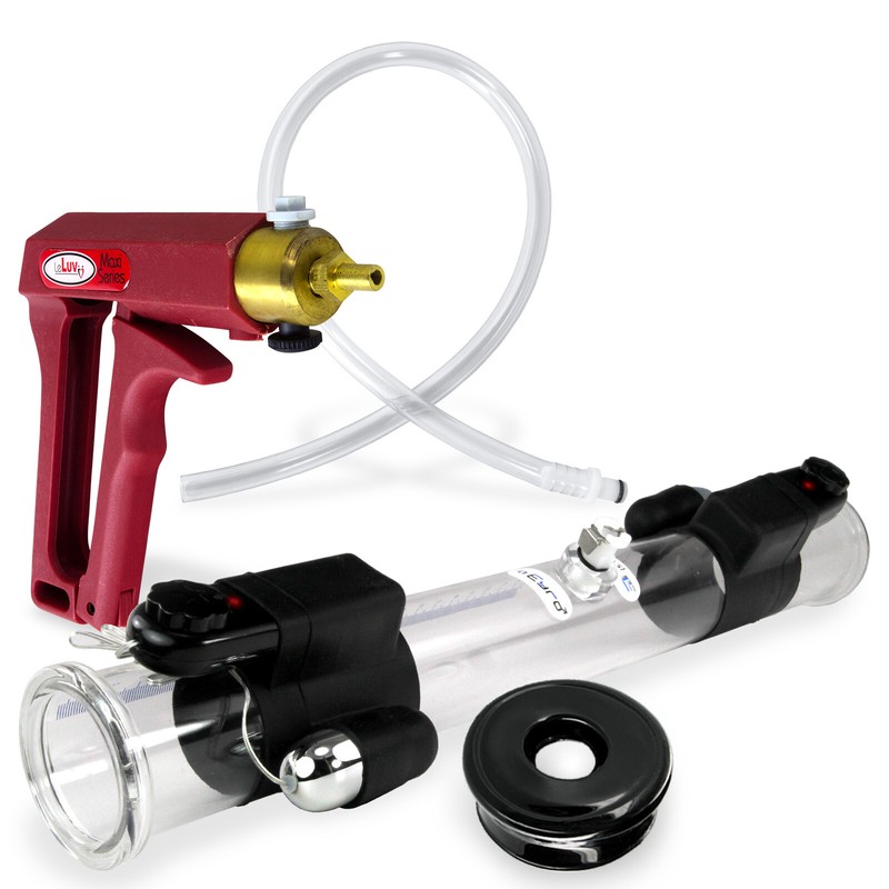 LeLuv Buddy Penis Pump Vibrating MAXI Double-Ended Cylinder with 2 TPR Seals