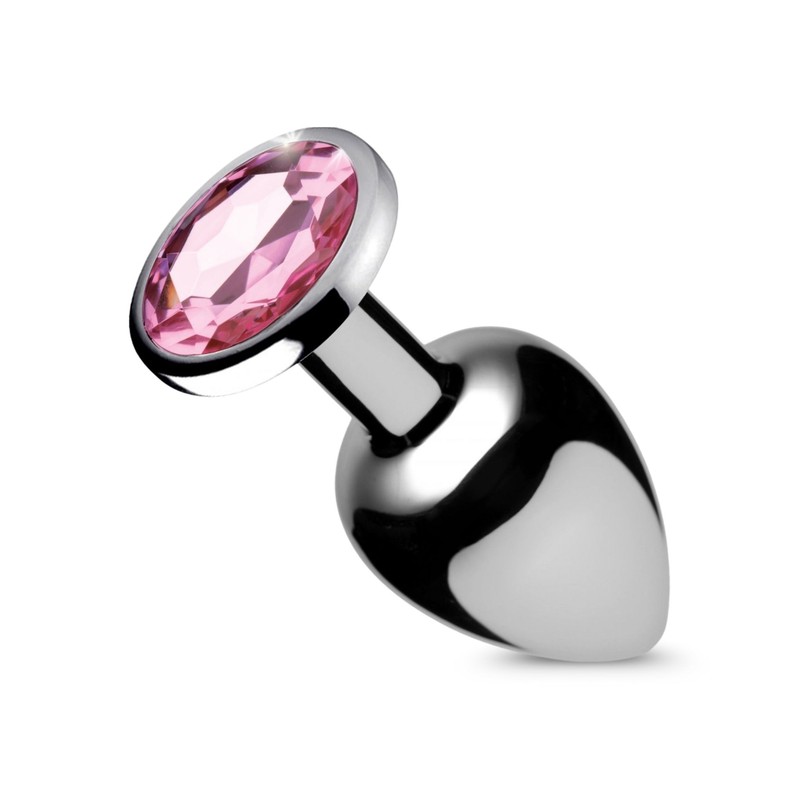 Booty Sparks Aluminum Alloy Pink Gem Beginner Anal Butt Plug Small gallery