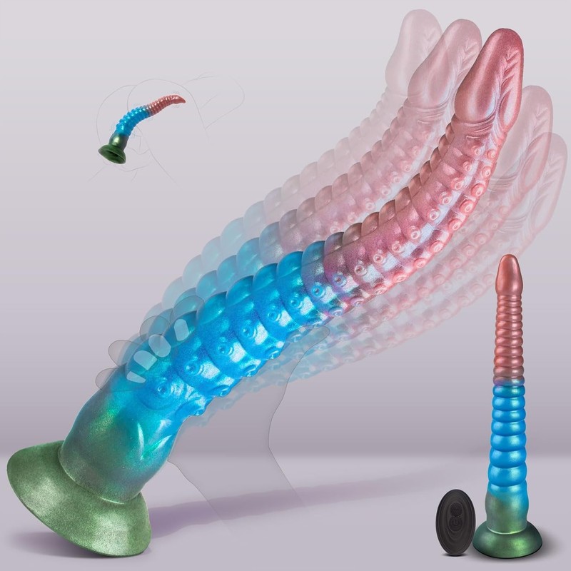 Anal Dildo Vibrator Tentacle Dildos, 12.2&Prime; Monster Huge Long Dildo Anal Toys wit