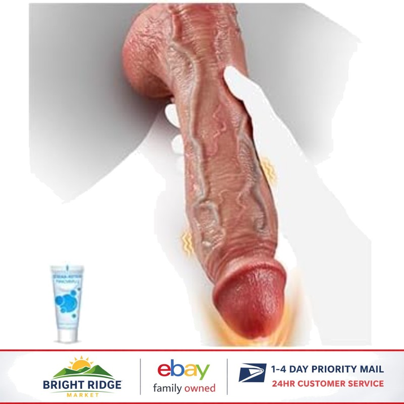 Long 10.8in Dildo with Realistic Veins and Waterproof Design for Easy Cleaning