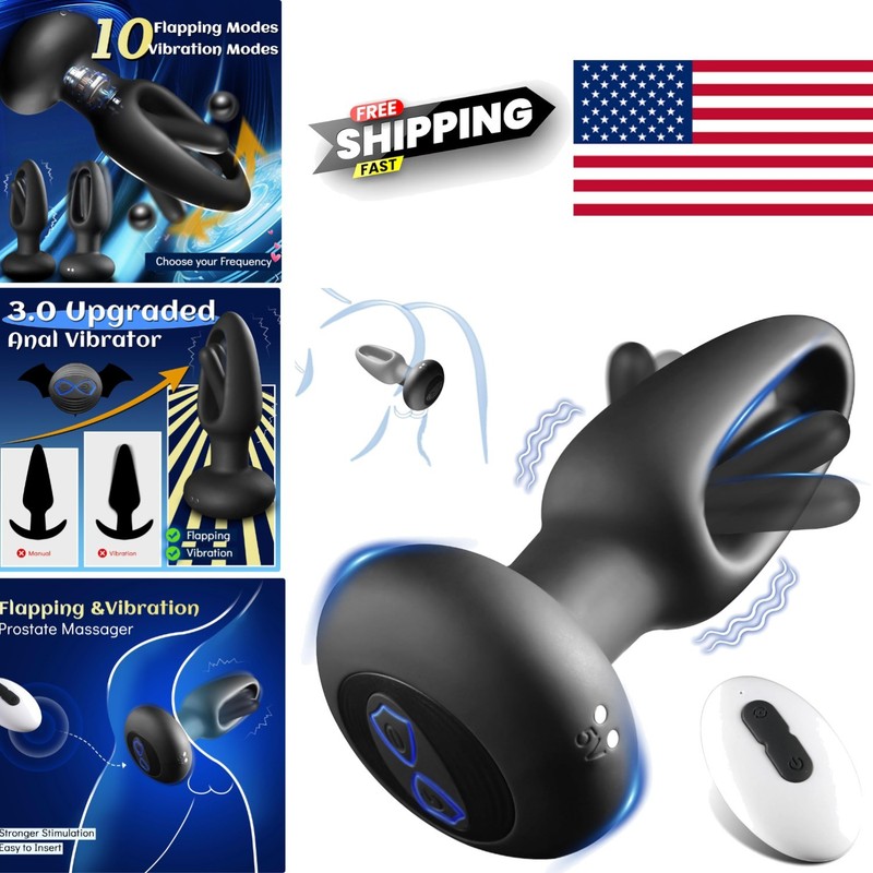 Flapping Anal Vibrator with 10 Vibration Modes for Intense Prostate Pleasure