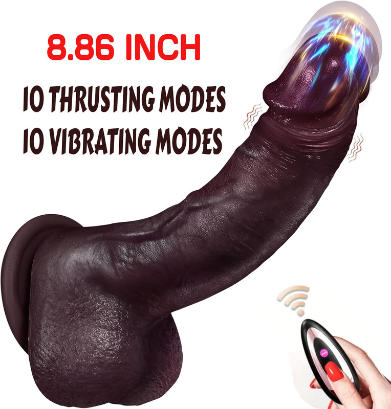 Telescopic Realistic Thrusting Dildo Vibrator Sex Toys for Women Remote Control
