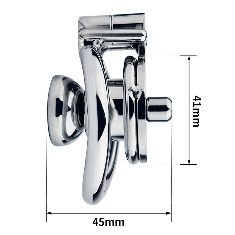 Stainless Steel Inverted Plugged Small Short Men Chastity Device Metal Cage Lock gallery