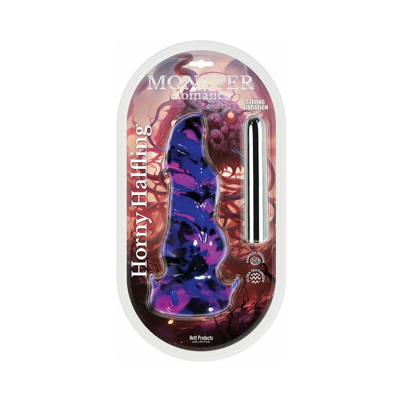 Monster Romance Horny Halfling with Vibrating Bullet Dildo 7 inch