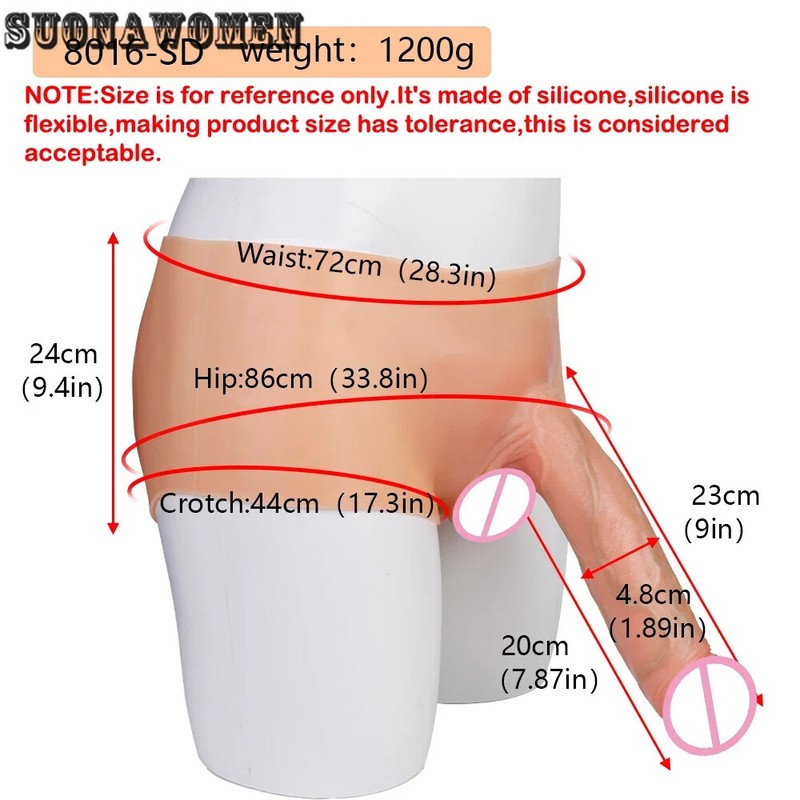 9 Inch Strap On Solid Dildo Silicone High Elastic Wearable Anal Plug Pants Toys gallery