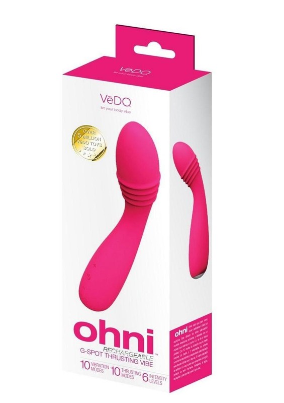 VeDo OHNI Rechargeable Silicone G-Spot Thrusting Vibrator – Pink