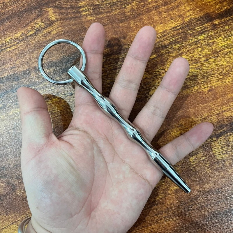 O-Ring Stainless Steel Urethral Sounding Plug Dilator Stretching Rod Penis Plug