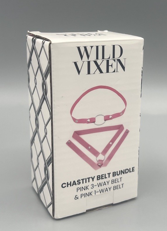 NIB New Wild Vixen Female Pink Chastity Belt Bundle 3 – Way and 1 – way belt