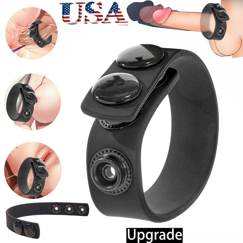 Adjustable-Cock-Ring-Silicone-3-Snap-Stay-Hard-Penis-Rings-Last-Longer-Sex-Toy gallery