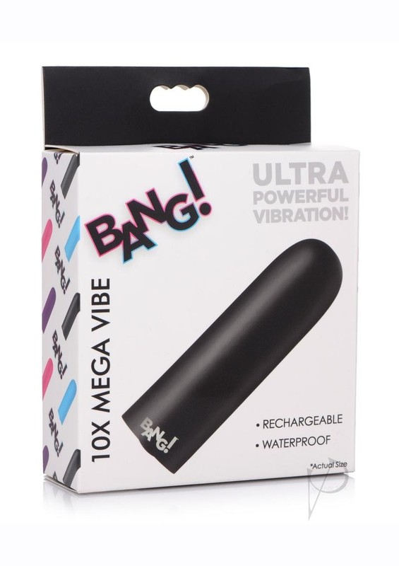 Bang! 10X Rechargeable Vibrating Bullet – Black