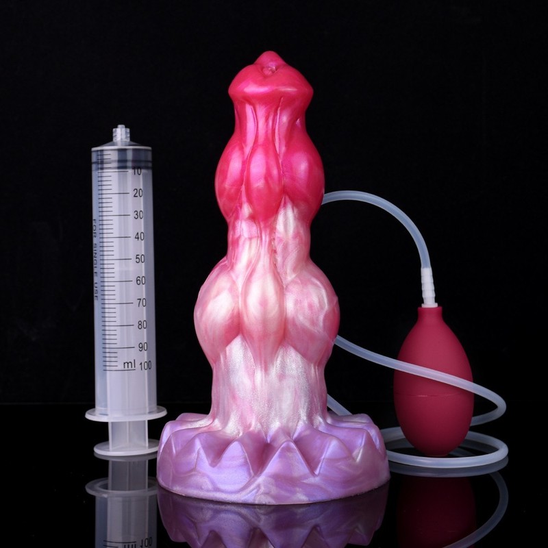 Fantasy Big Knot Ejaculation Dildo Squirting Anal Plug Penis With Suction Sex