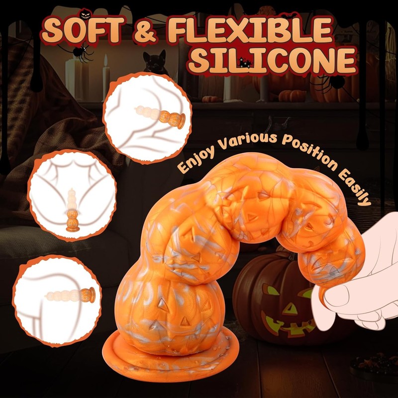 Huge Monster Fantasy Knot Dildo, 9 Inch Soft Silicone Dragon Dildo with Strong S gallery