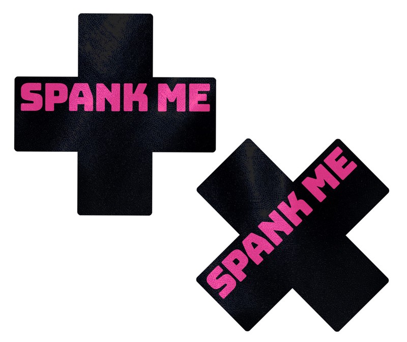 Pastease Liquid Black Cross Pink Spank Me, Adult Couple Sexy Kinky Foreplay, New