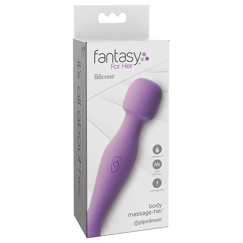 Fantasy For Her Body Massage-Her Wand Massager Vibe USB Rechargeable Vibrator