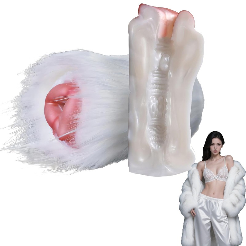 Triangular Entrance Male Masturbator – Furry Sex Toy Silicone Pussy, Deep Tun…