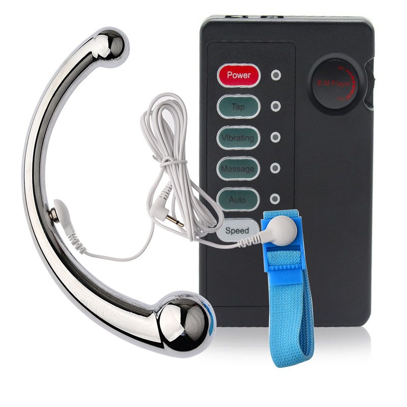 E-Stim Penis Shock Rings Insert Plug Host Pulse Power Therapy Cable Enlarge gallery