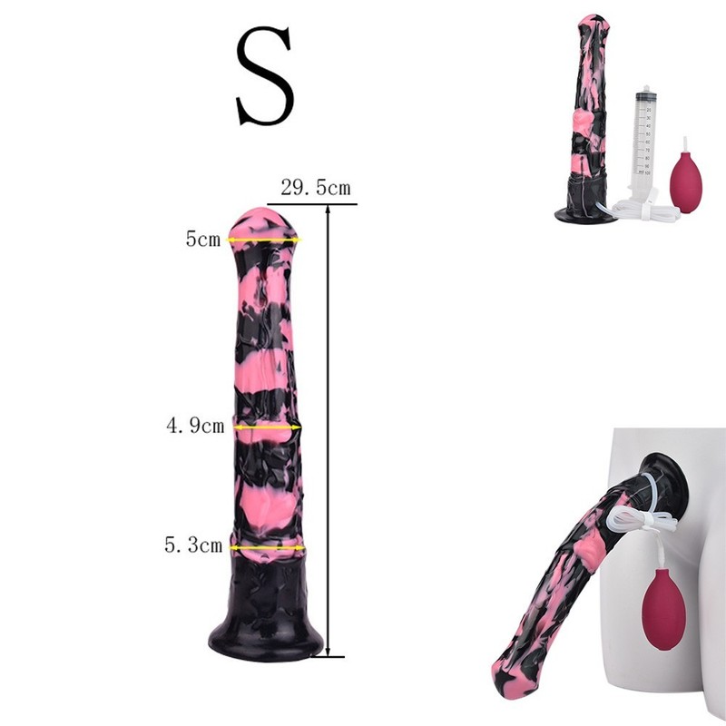 Fantasy Long Ejaculation Dildo Silicone Squirting Penis Large Anal Plug Sex Toys