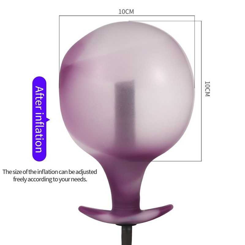 Big Inflatable Penis Dildo Cock Pump Expandable Anal Butt Plug Sex Toy-Men-Women gallery