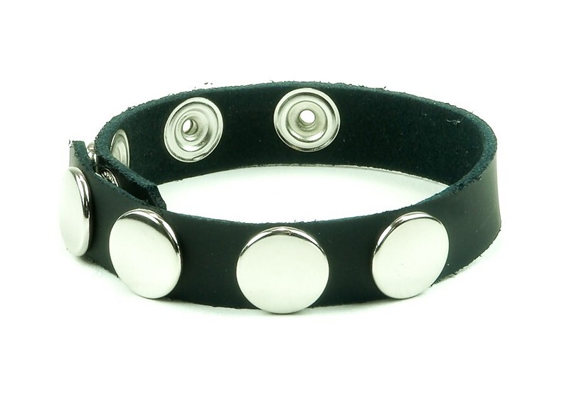 Cock Strap LEATHER Stainless Snaps Handmade In USA