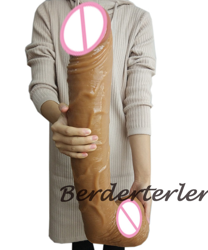 50.5cm Super Huge Bulky Simulation Anal Butt Plug Dildo Anus Expansion Sex Toys