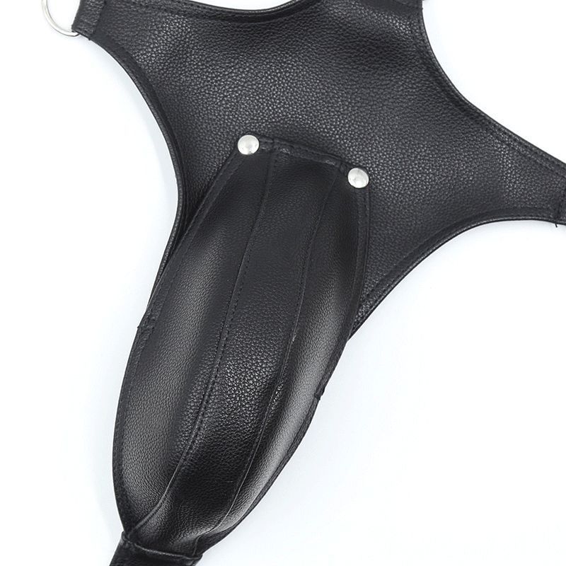 Sexy Men PVC Leather Harness Jockstrap Thongs Short Bodysuit Lingerie Clubwear gallery