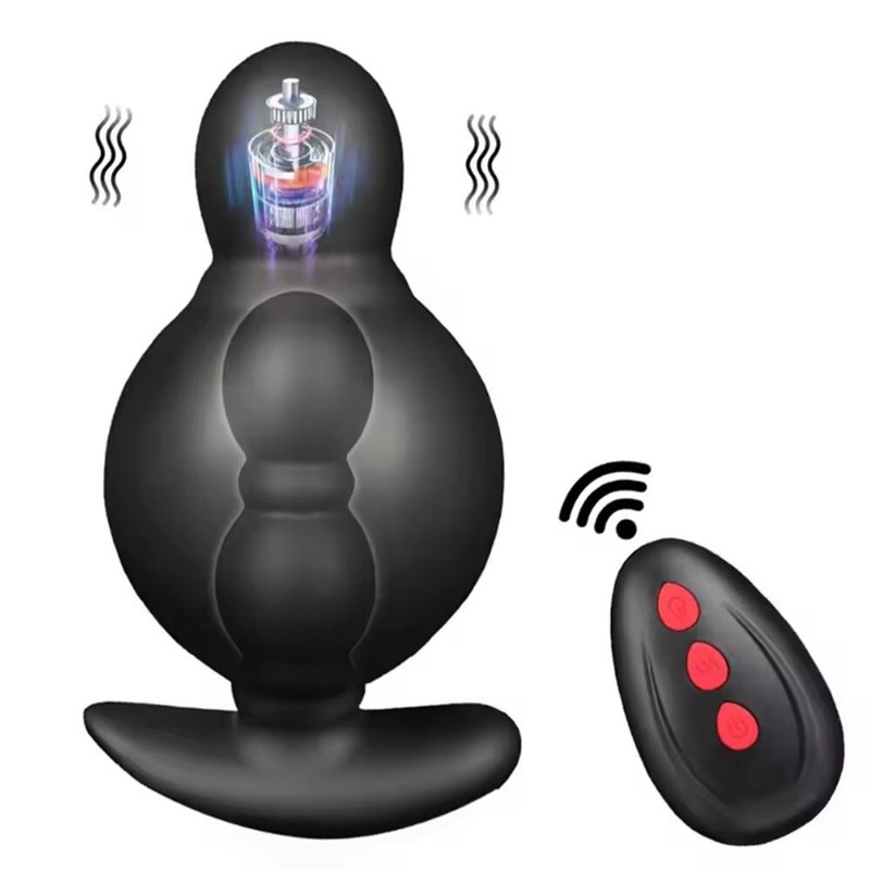 Wireless Remote Control Male Prostate Massage Vibrator Inflatable Anal Butt Plug gallery