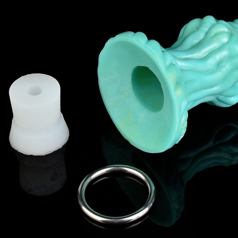 Monster Dildo Huge Fantasy Dildo Inflatable&Hand-Push Lay Eggs Green Anal Dildos gallery