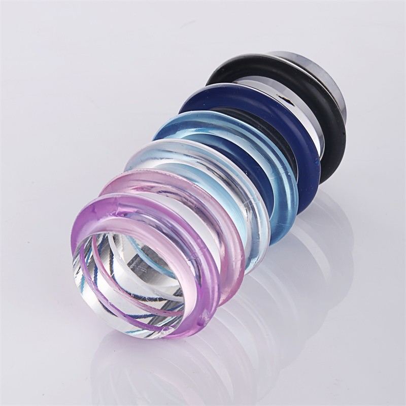 6 PCS Donut Cock Rings Silicone Penis Enlargers Aid Sex Toy Adult Set