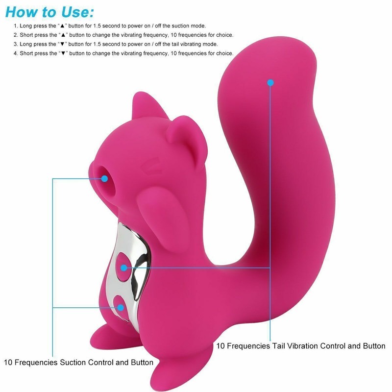 Squirrel Sucking Vibrator Clit Sucker Dildo G Spot Massager Women Sex Toy US gallery