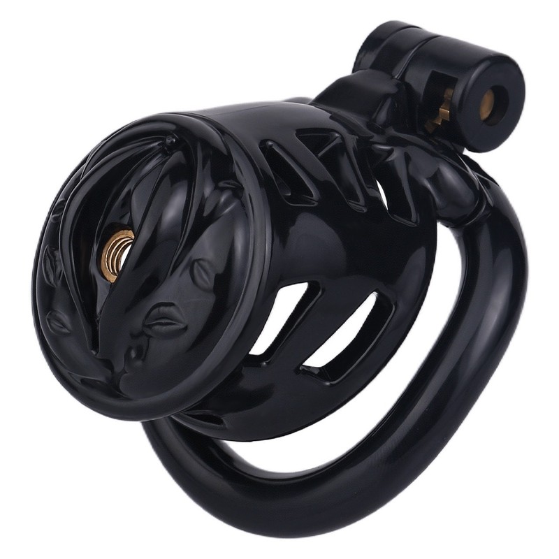 Male Sissy Fetish Cage Set Resin Chastity Device 4 Arc Rings Penis Lockable Men