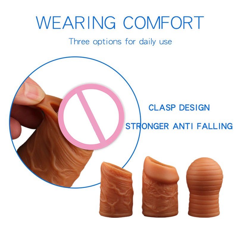 1PC Foreskin Penis Cock Ring Sleeve Sheath Delay Premature Ejaculation gallery