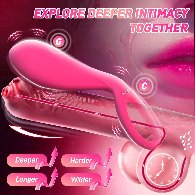 Men Penis Cock Ring Vibrator G-spot Dildo-Massager Sex Toys For-Women-Couple gallery