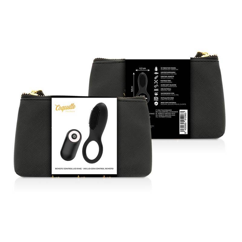 Coquette Chic Desire - Vibrating Phallic Ring with Remote Control gallery