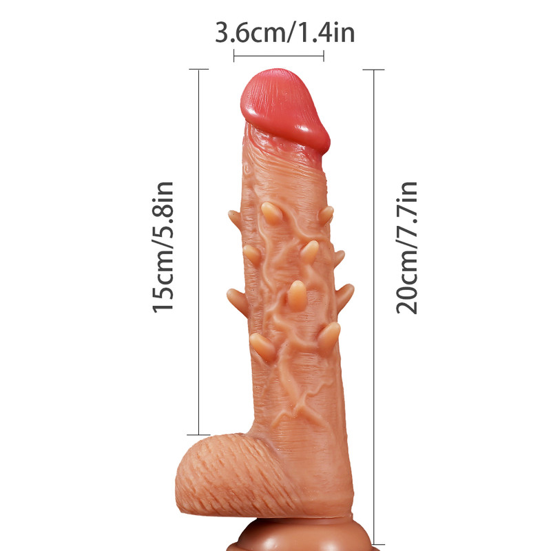 2Size Flexible Silicone Spike Reusable Bump Dildo Anal Plug Masturbator Penis gallery