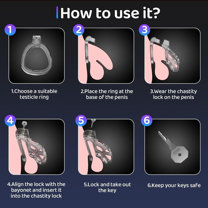 Yivans Male Chastity Device Cock Cage, Lightweight Chastity Cage Body-Safe Penis gallery