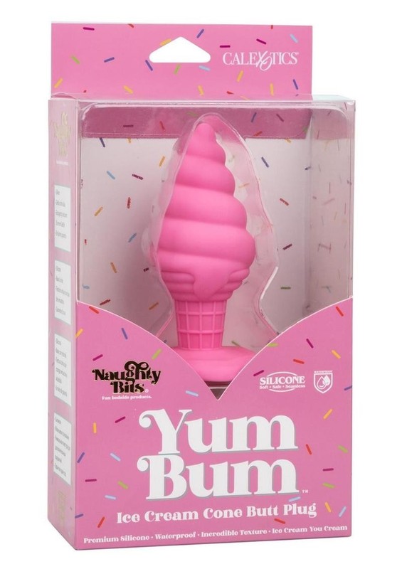 Naughty Bits Yum Bum Ice Cream Cone Silicone Butt Plug – Pink