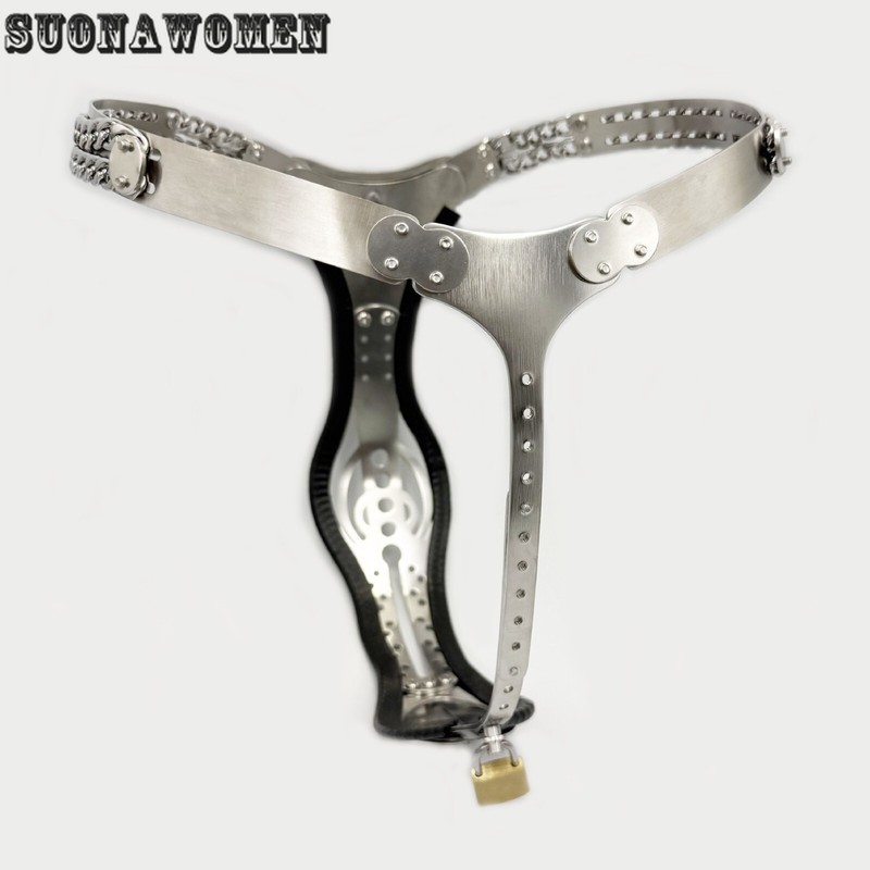 Stainless Steel Chastity Belt Adjustable Pants BDSM Chastity Device Sex Toys gallery