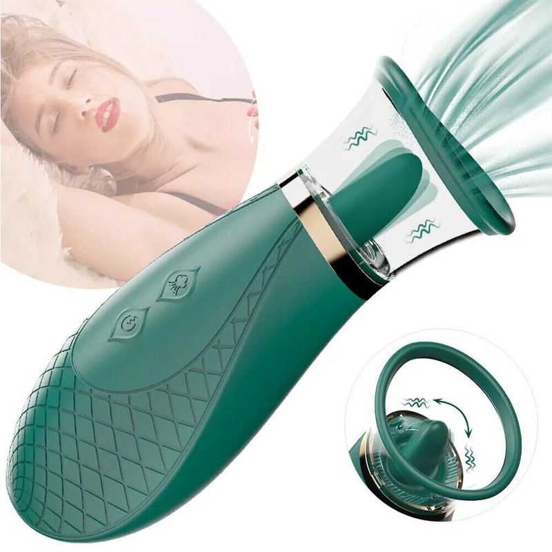Sucking Vibrator G Spot Dildo Massager Tongue Oral Clit Licking Sex Toys Women gallery