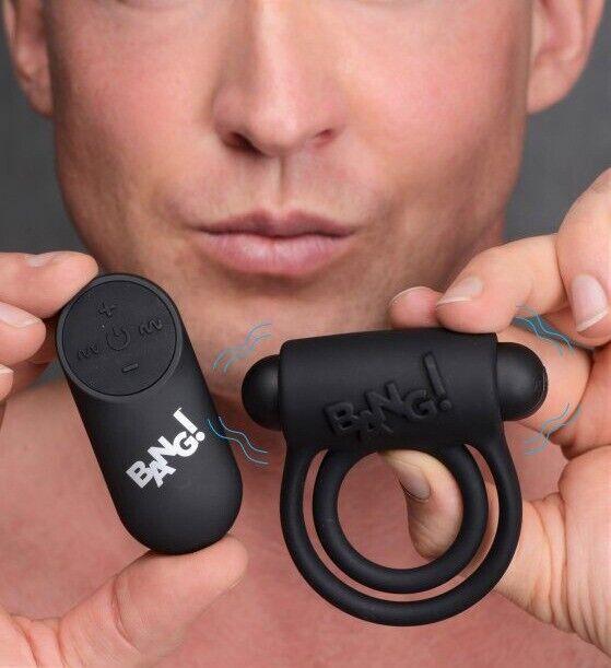 Wireless Remote Control 28 Modes Vibrating Penis Enhancer Cock Ball Ring Bullet gallery